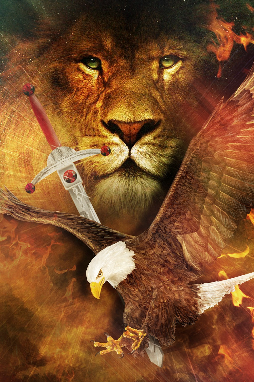 Prophetic Art - Lion, Sword, Eagle Art (Print Only)