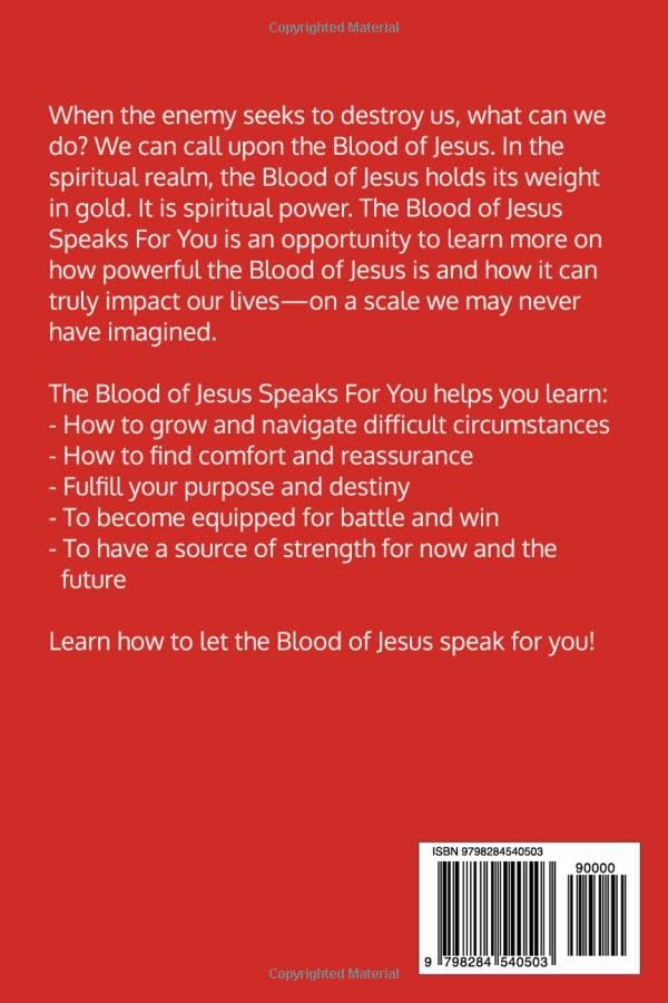 The Blood of Jesus Speaks For You - Book
